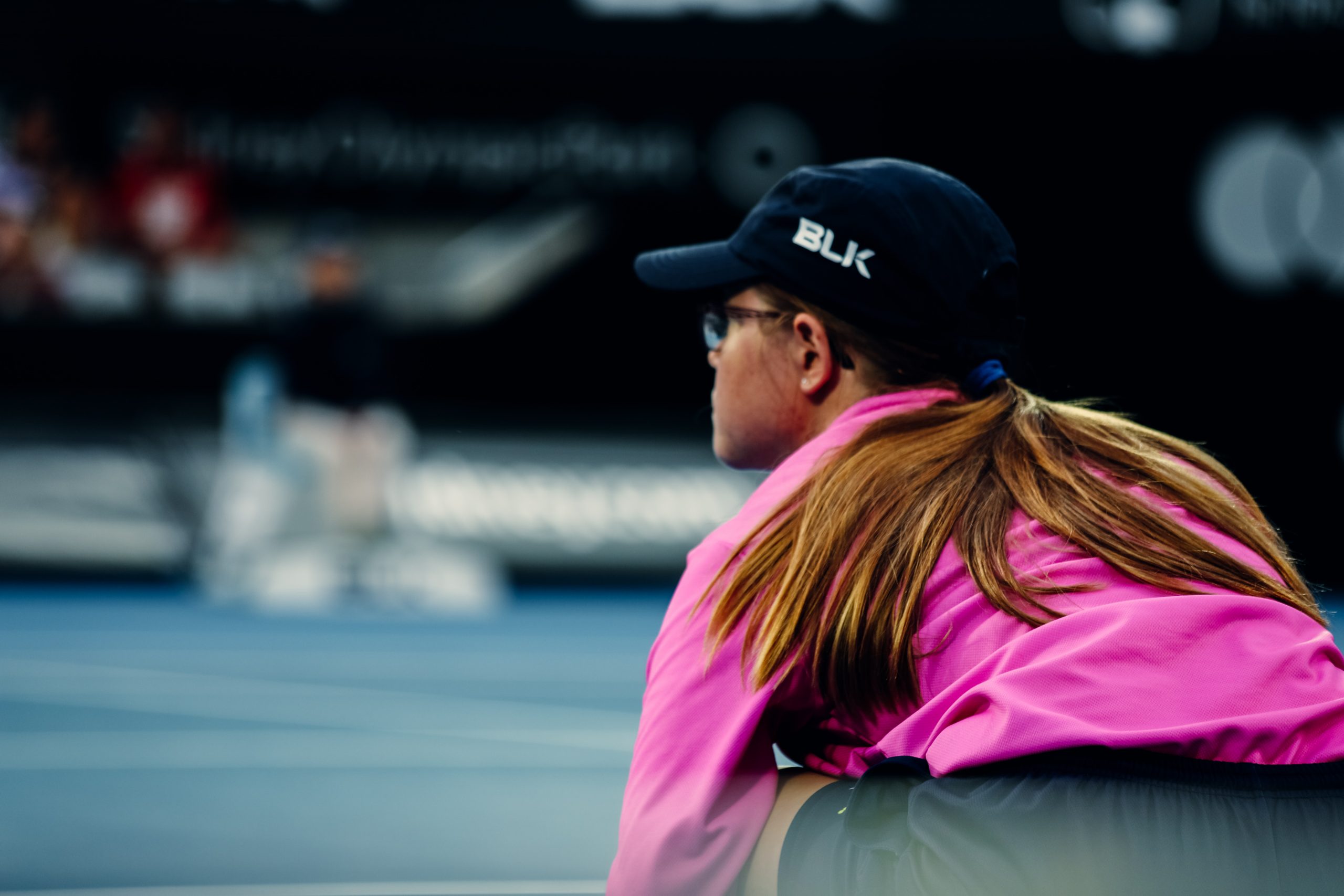 Ball girl on Ken Rosewell Arena at Sydney International Tennis 2018