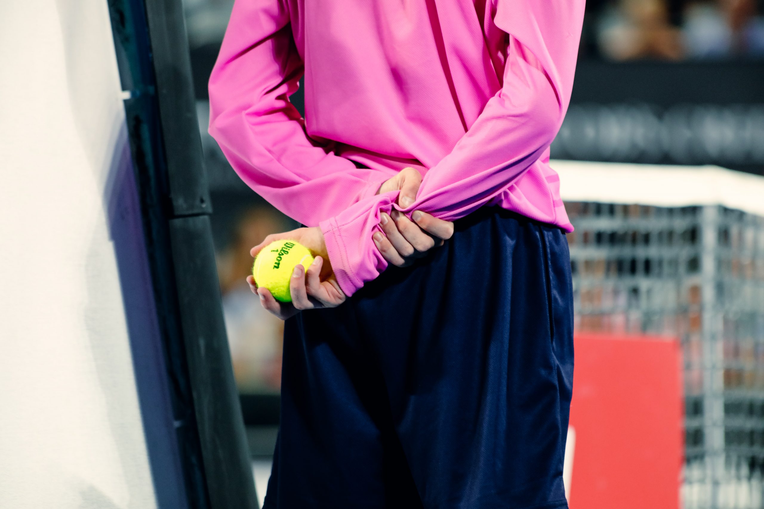 Ballkid on Ken Rosewell Arena at Sydney International Tennis 2018