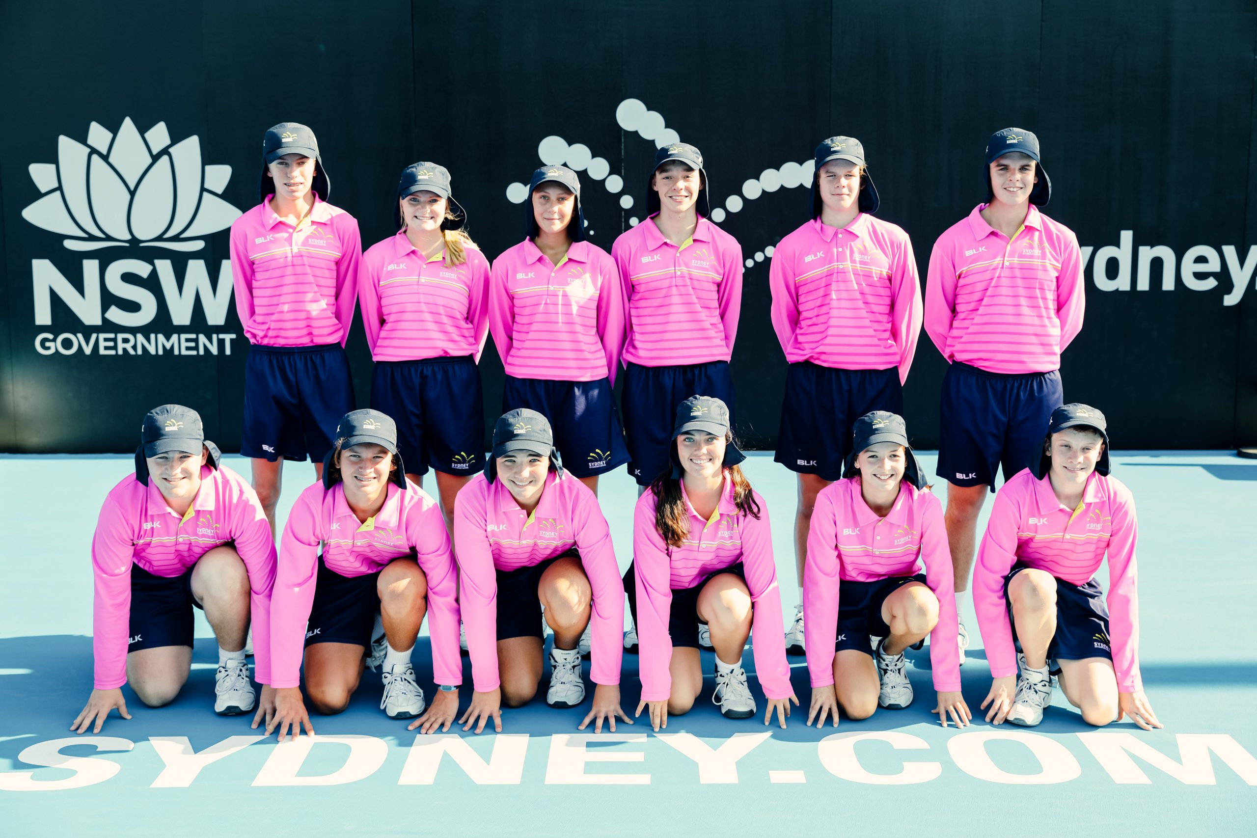 Ballkids on court at Sydney International Tennis 2018