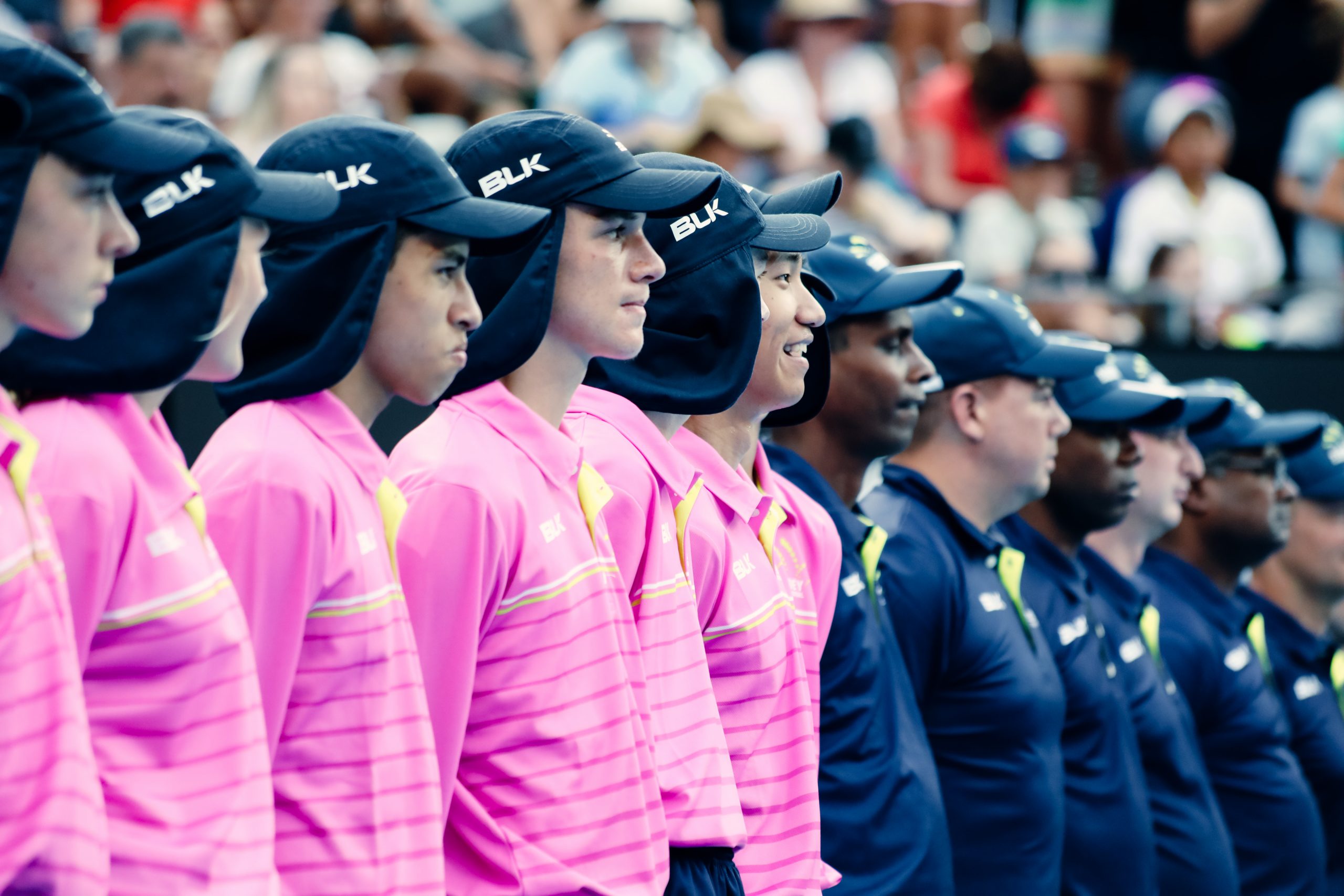 Ballkids on Ken Rosewell Arena at Sydney International Tennis 2018