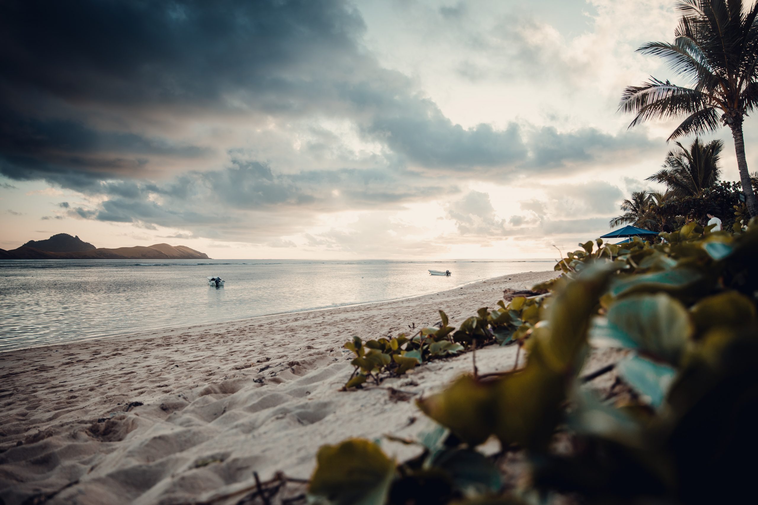 fiji-island-sunset-20180717-4K-Canon4779 sunset over reef while on an island getaway in fiji