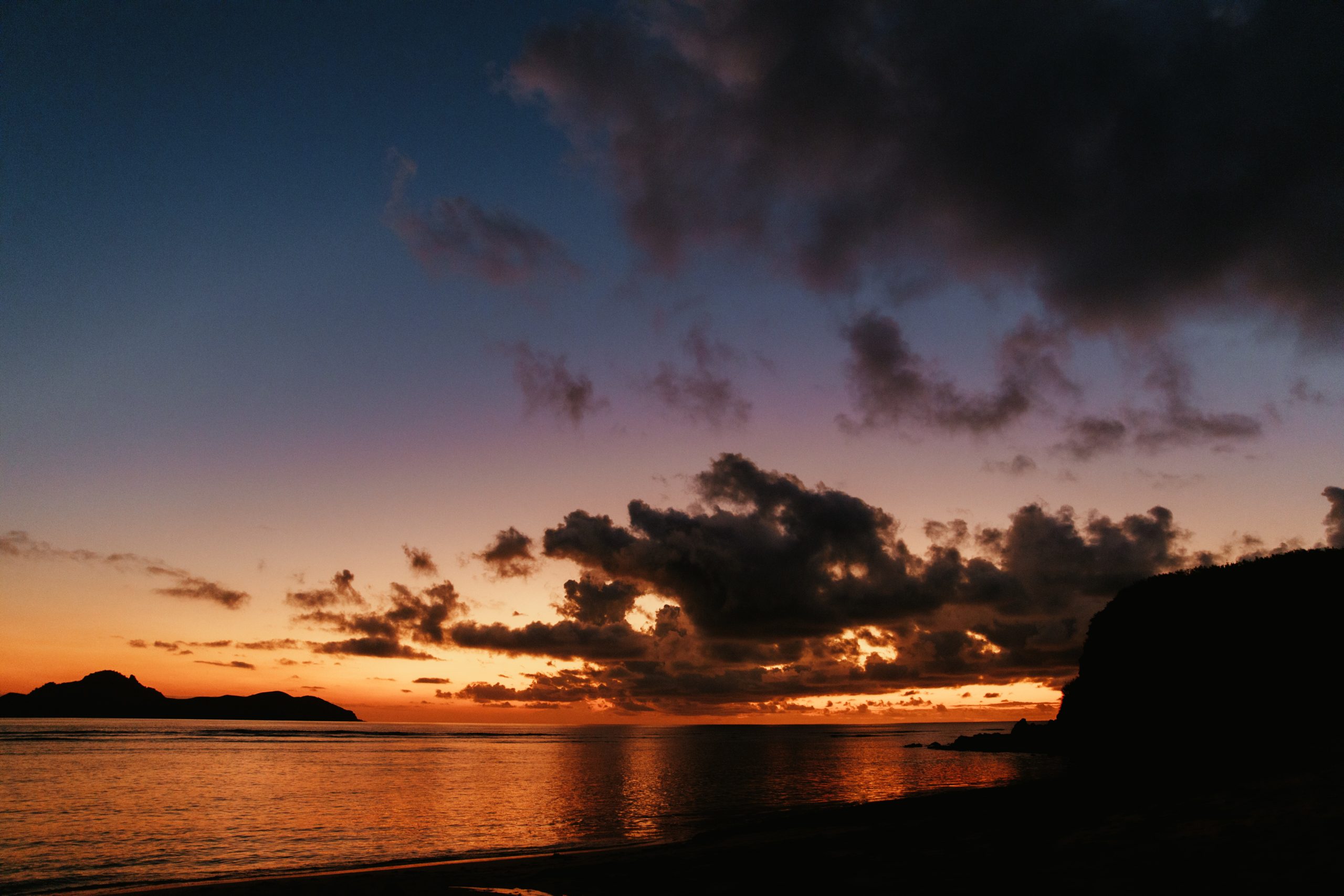 fiji-island-sunset-20180717-4K-Canon4828 sunset over reef while on an island getaway in fiji