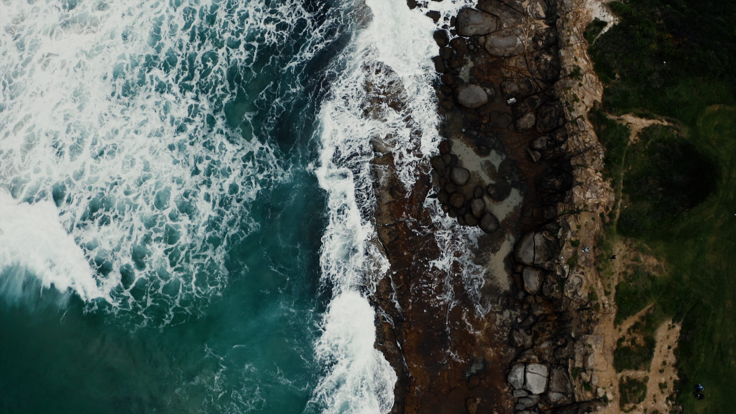 top-down shot of a beach – aerial cinematography - DJI Mavic Pro 2