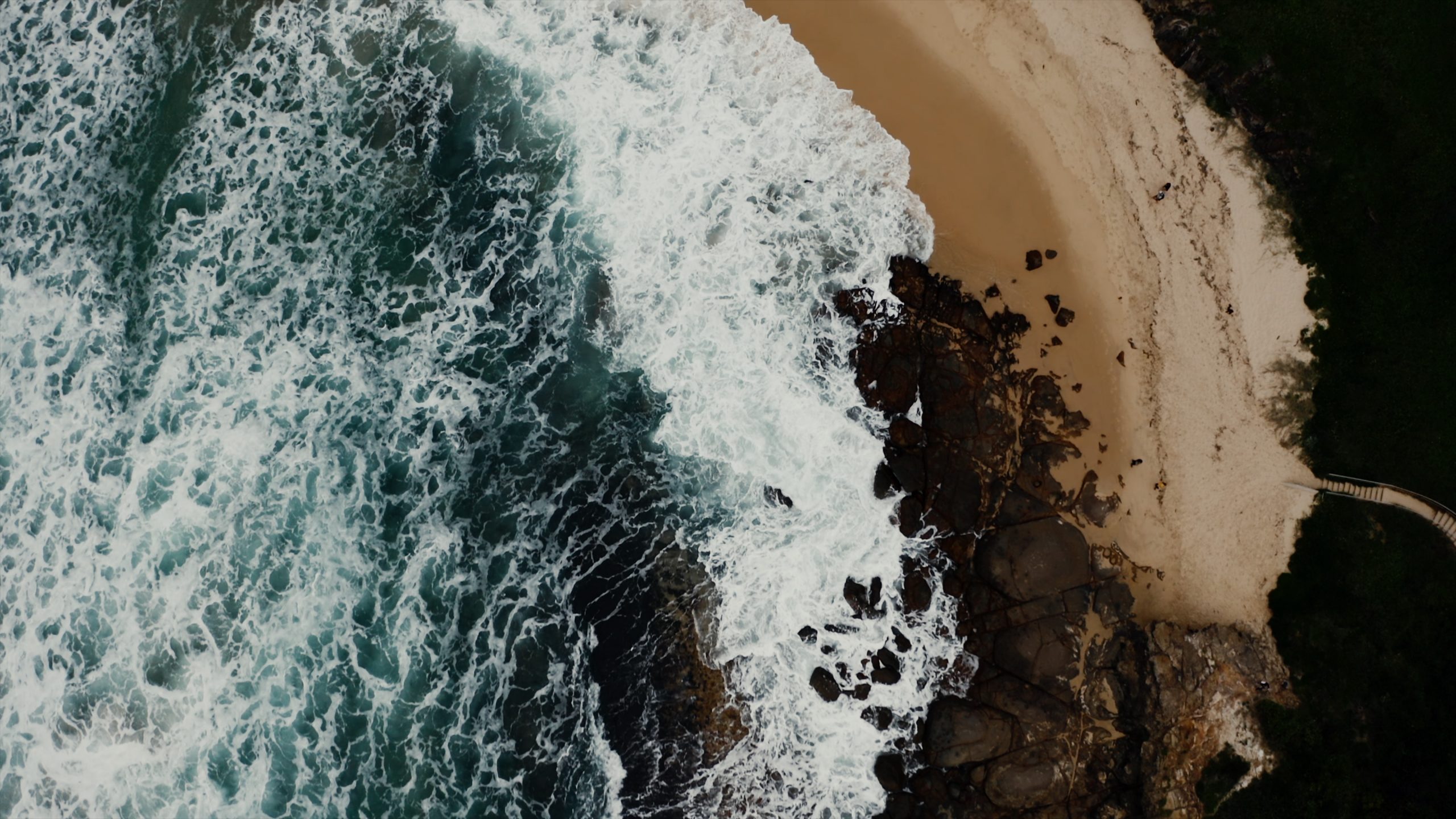 top-down shot of a beach – aerial cinematography - DJI Mavic Pro 2